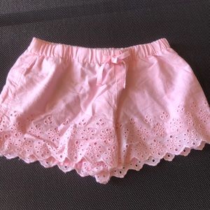 Pink Polo eyelet shorts